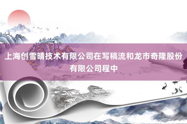 上海创雪晴技术有限公司在写稿流和龙市奇隆股份有限公司程中